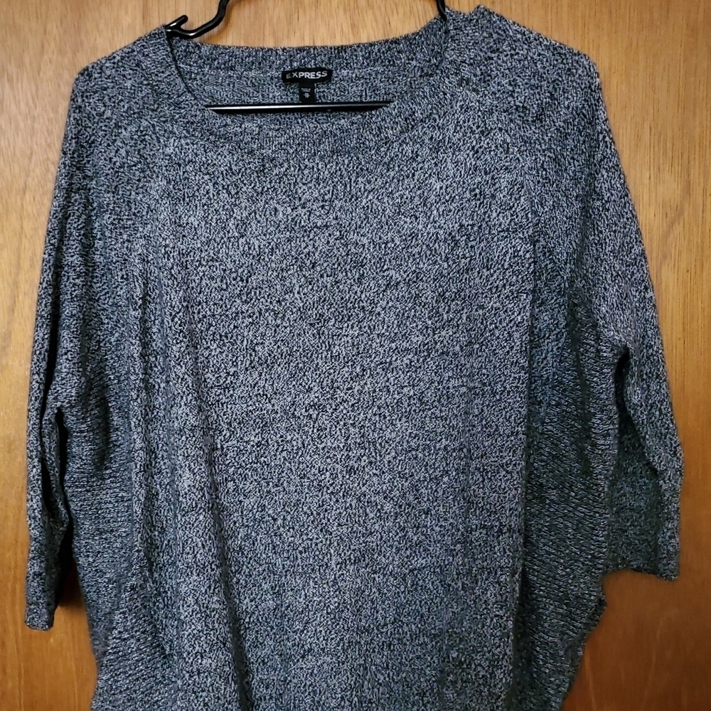 Black and Gray Tunic Style Sweater